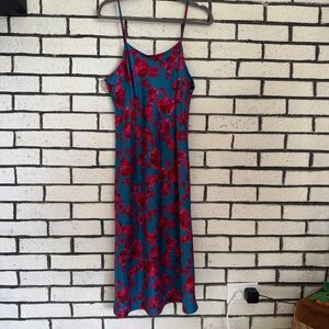 A New Day Teal and Pink Floral Dress